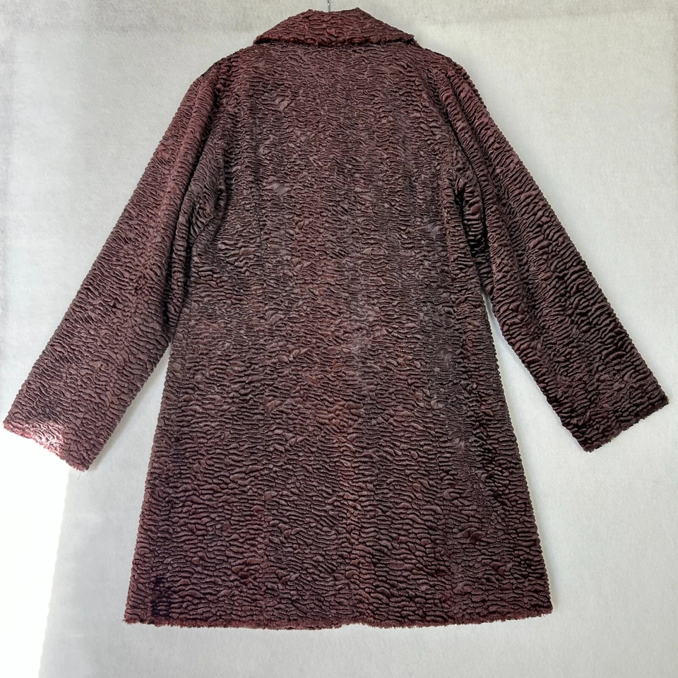 Y2K Kristen Blake Coat Womens Small Brown Plush Soft Chunky Texture Winter Coat - Image 3 of 4