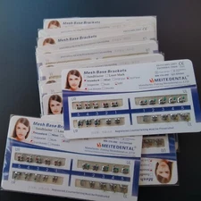 10 sets Orthodontic Dental Metal Brackets Braces Standard MBT slot 022 Hooks 345