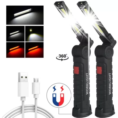 COB LED Arbeitsleuchte Akku KFZ Werkstattlampe Taschenlampe Handlampe mit Magnet - Bild 2 von 25