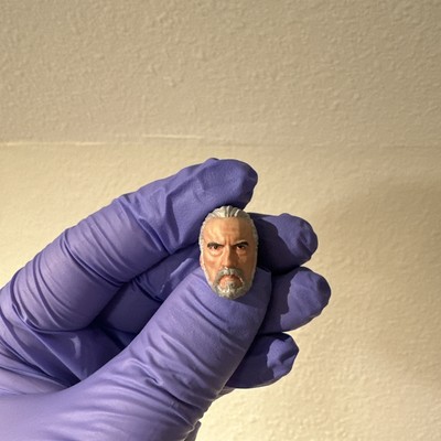 1/12 Count Dooku Head Sculpt Christopher Lee Custom Head 6'' SHF Figuarts