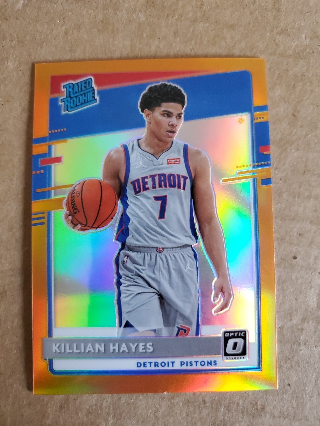 2020-21 Donruss Optic #20 Killian Hayes Orange Prizm RC /199 Pistons !!!