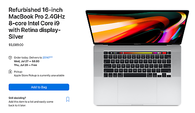 MAXED OUT! MacBook Pro 16-inch 2019 2.4 GHz i9 / 64GB / 8TB MAXED OUT! MacBook Pro 16-inch 2019 2.4 GHz i9 / 64GB / 8TB