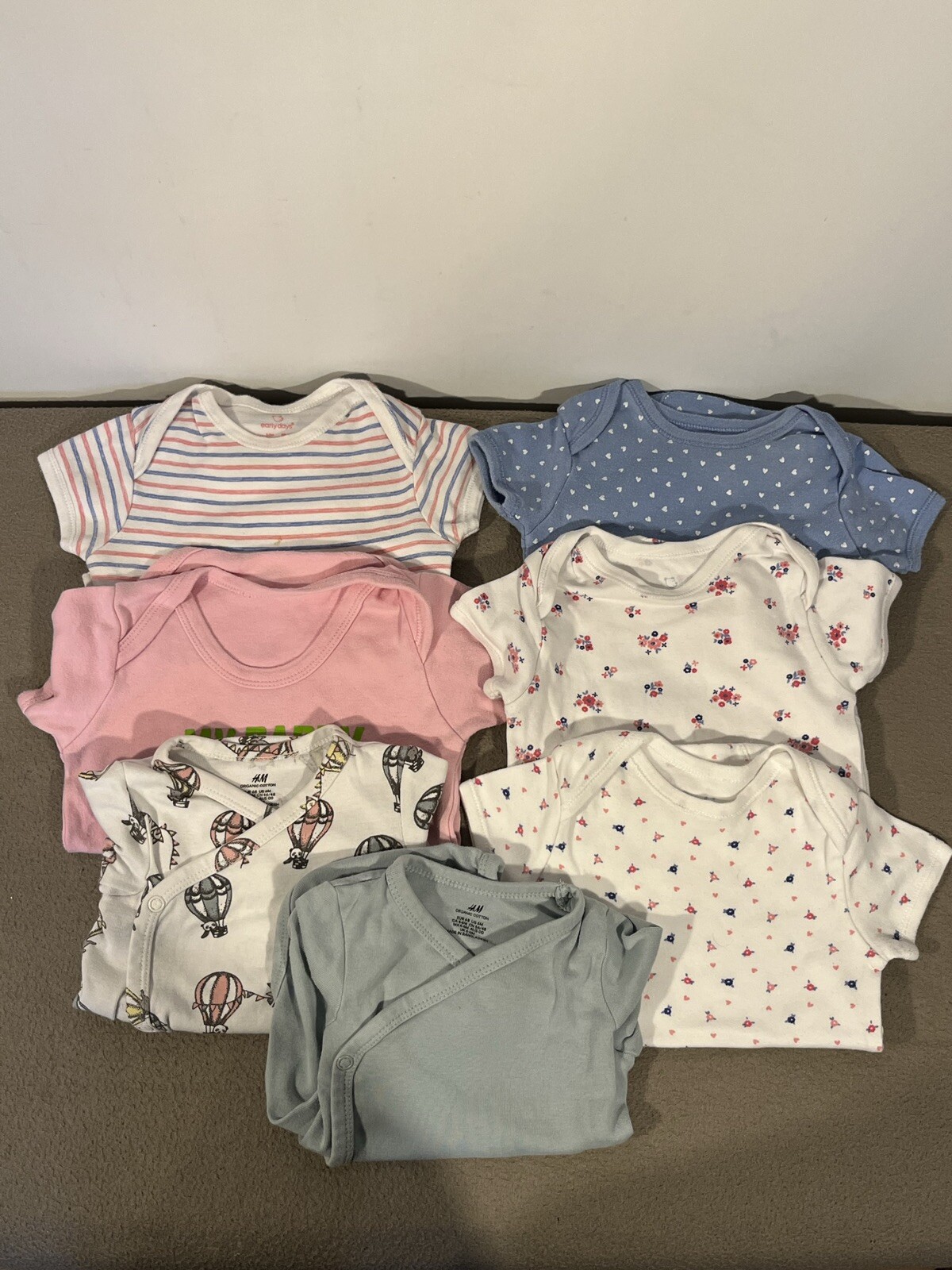 Baby Girls Body Vest Bundle Of 7 Body-grows Body Suits Age 3-6 Months
