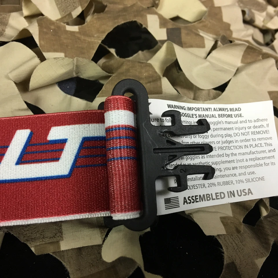 NEW Exalt V-Force Grill Goggle Mask Strap - Retro - Red/Blue - Image 2 of 4