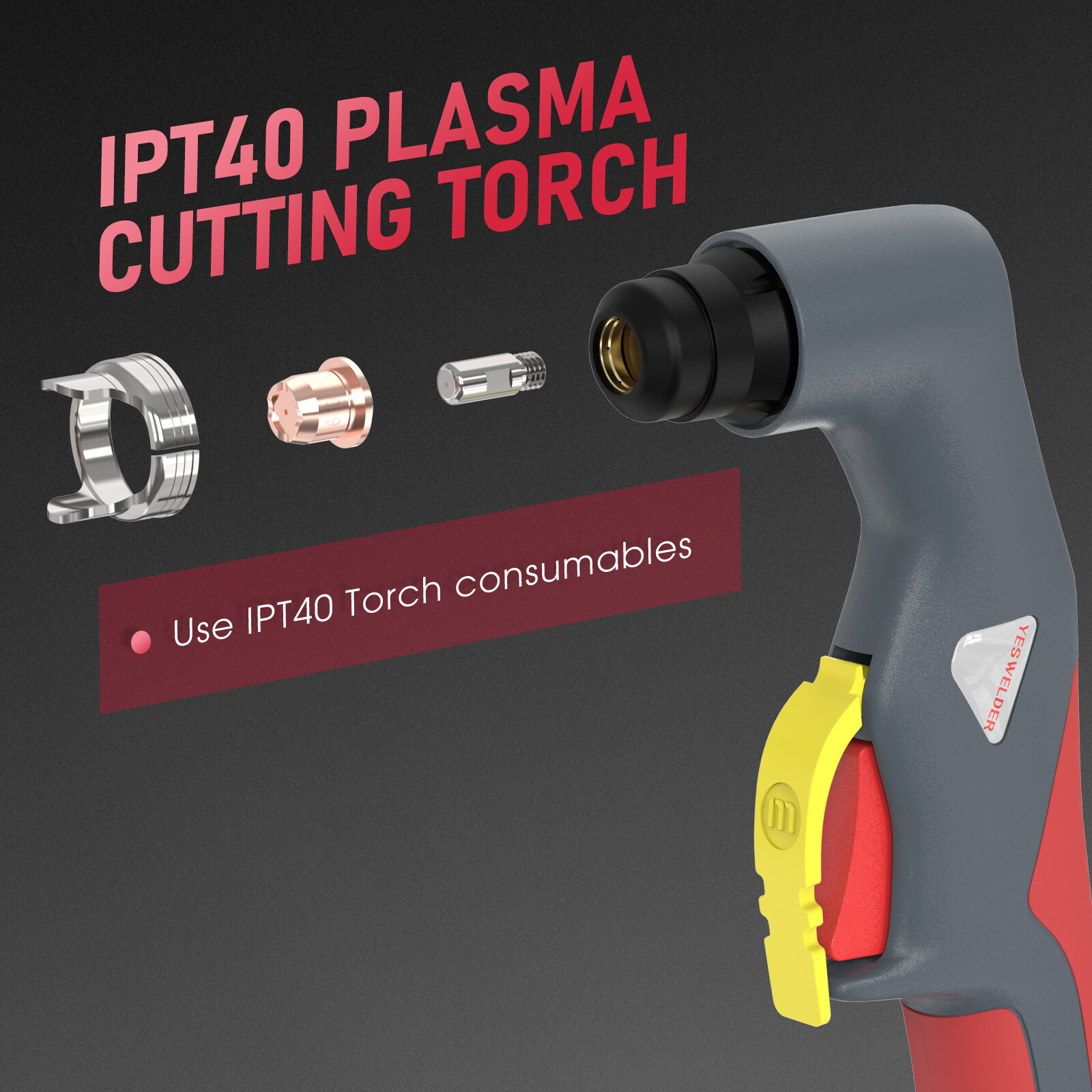 IPT40 Plasma Cutting Torch for YESWELDER CUT65DS Plasma Cutter eBay