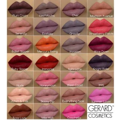 Gerard Cosmetics Hydra Matte Liquid Lipsticks, Dry Matte Long Lasting & Comfort