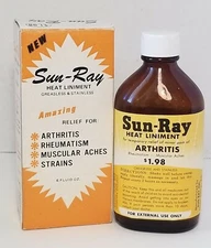 Sun-Ray Heat Liniment For Arthritis Vintage Collectible Pharmaceutical Medicine