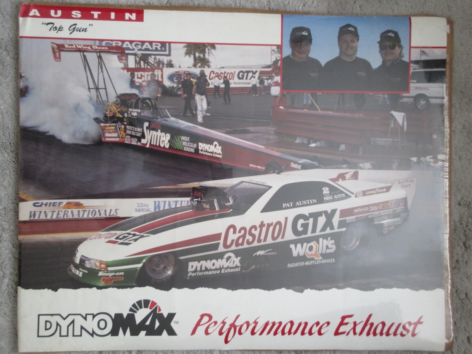 Pat Austin "Top Gun" Drag Racing Dynomax Performance Exhaust Promo Poster