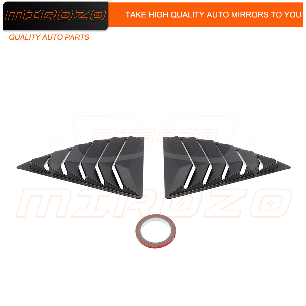 2 Pcs Matte Black Side Window Louvers Cover For 2010-2015 Chevy Camaro