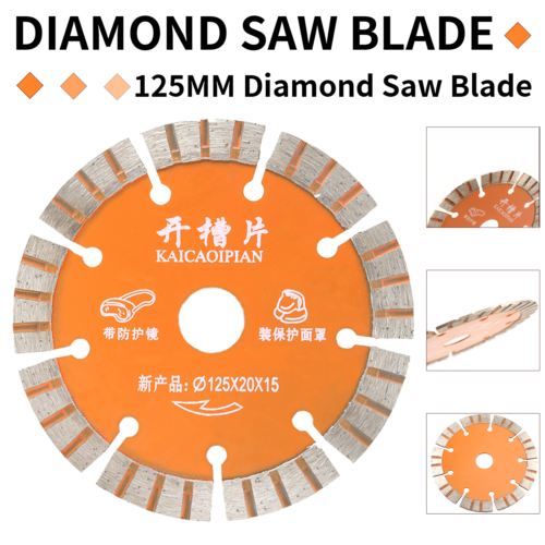125x20x15mm Diamond Saw Blade Segmented Slotted Cutting Disc F Concrete Granite - 第 1/8 張圖片