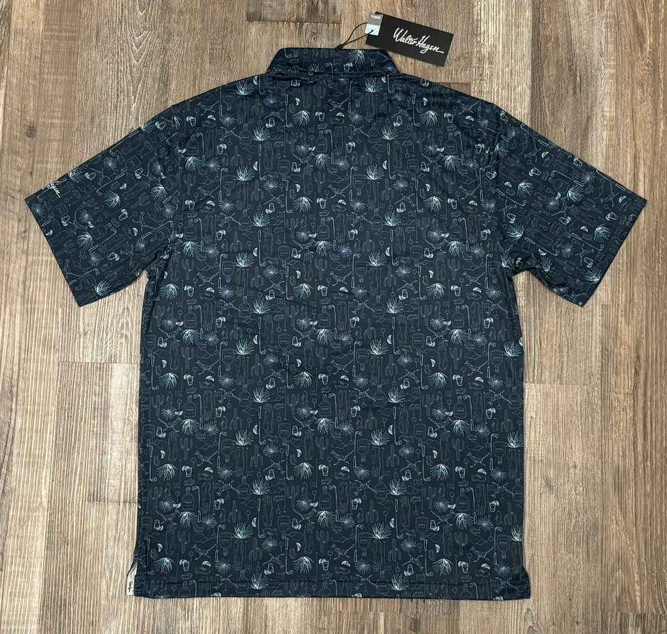 Polo de golf Walter Hagan para hombre S P11 denso desierto azul marino precio de venta sugerido por el fabricante 30 USD Foto 3 de 3