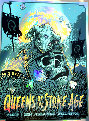 AUTHENTIC Queens Of The Stone Age RAINBOW FOIL Poster Wellington