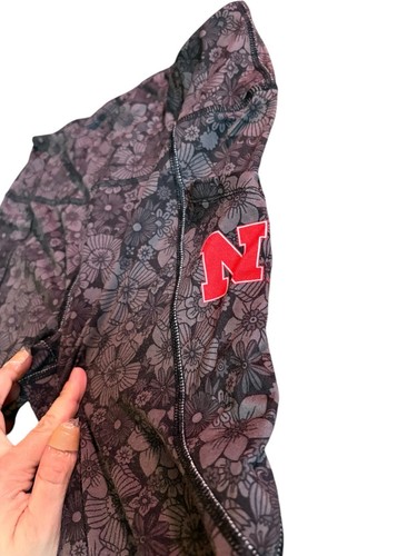 Nebraska Zoozatz Sublimated Floral Leggings Alumni Hall Women Sz L Discontinued - Picture 5 of 12