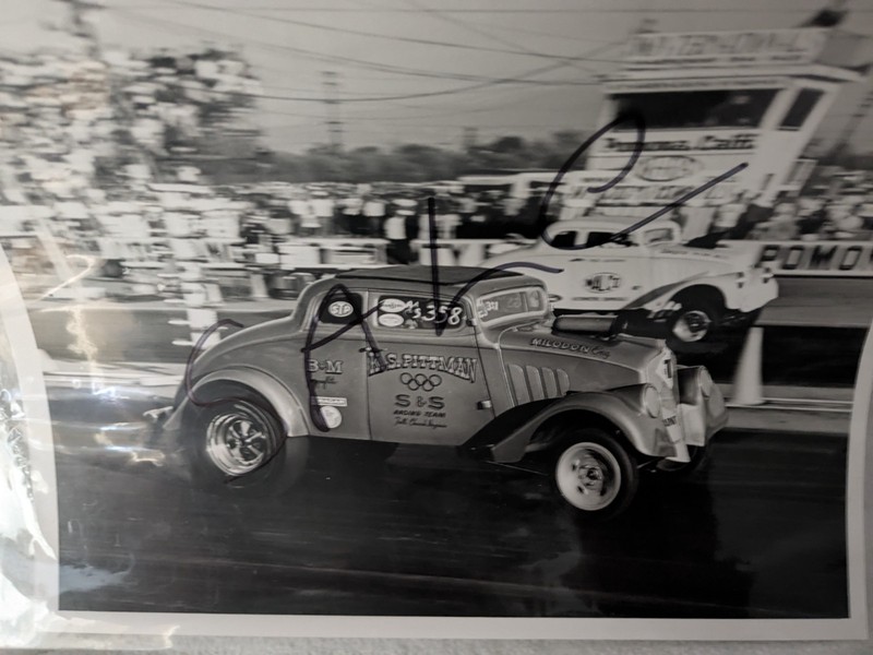 KS Pitman VS George Montgomery Willys NHRA   8X10 Drag Racing