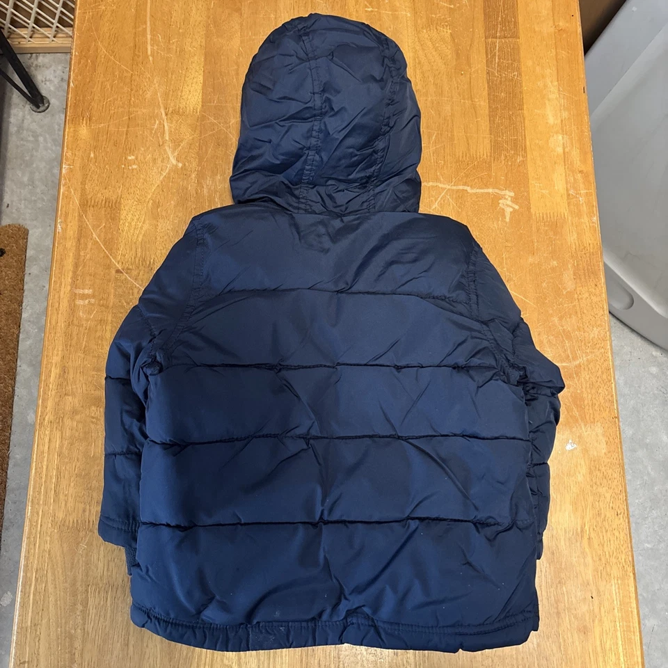 Старый темно-синий твердый мороз бесплатный с капюшоном пуховик куртка темно-синий ребенка ясельного возраста мальчиков 2T - Изображение 4 из 4