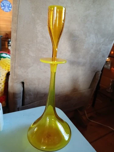 Blenko Decanter w shot glass top, Rare
