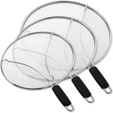 Splatter Screen for Cooking - Stainless Steel Grease Splatter Guard for Frying P