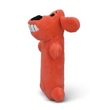 Smiling Loofa Plush Dog Toy with Squeaker