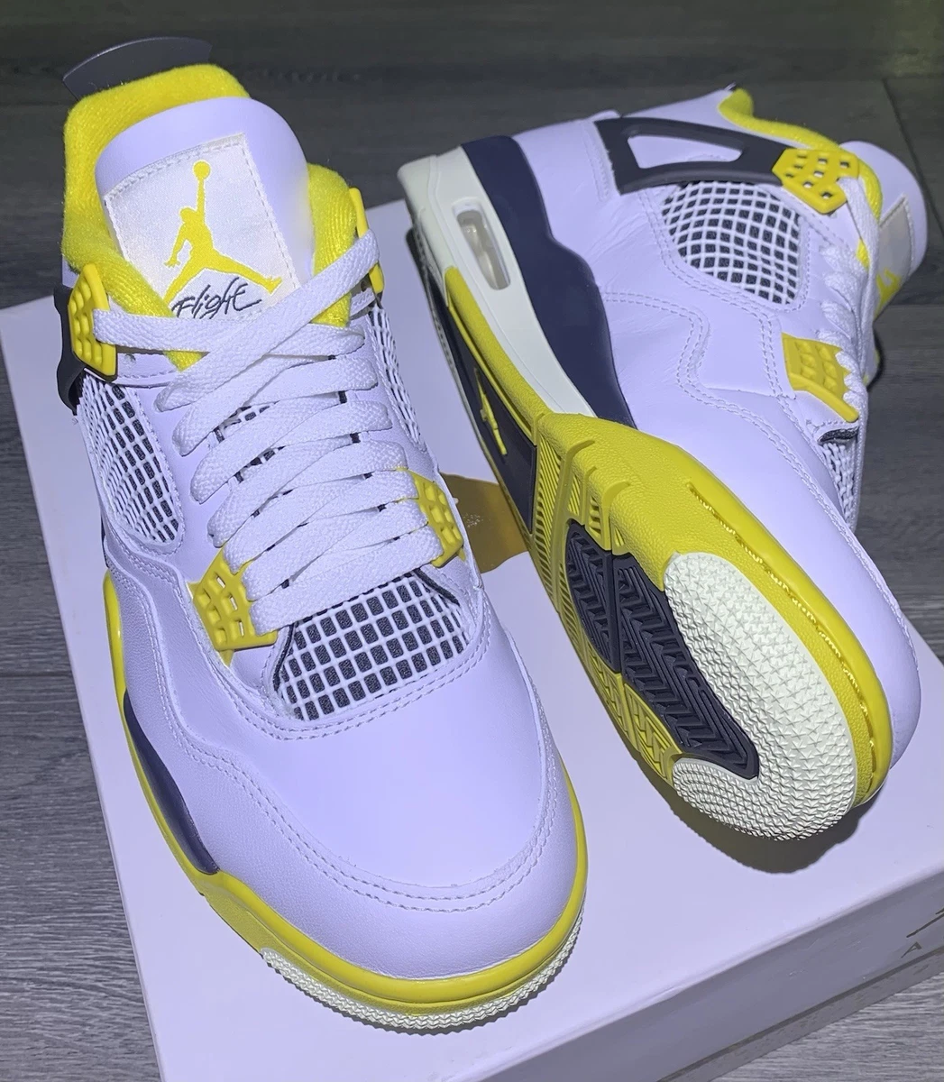 Jordan 4 Retro Vivid Sulfur W for sale - eBay