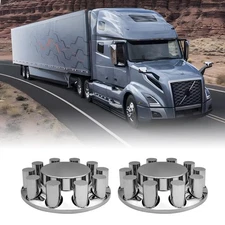 Chrome Plated ABS Plastic Rear Axle Wheel Cover with 33mm Screw-on Lug Nut Cover