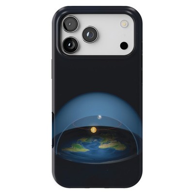 iPhone 17 MagSafe Tough Matte Case - Flat Earth Map