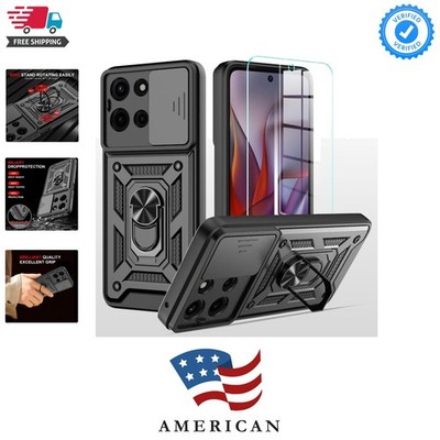 for Motorola Moto G Stylus 5G 2025 Case with Tempered Glass Screen Protector Hea