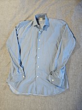 Culturata Mens Button Down Tailored Fit Gingham Check Shirt Size L 16.5/42