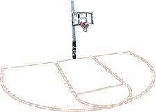Basketball Court Marking Kit Basketball Court Stencil Kit for Concrete Driveway