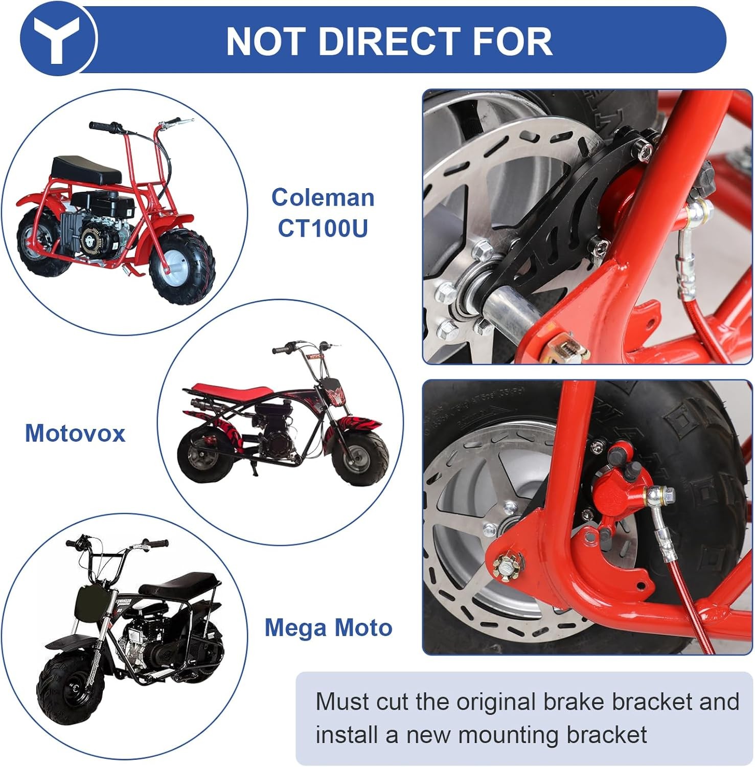 YOXUFA Mini Bike Hydraulic Disc Brake Caliper Kit hydraulic brake kit 