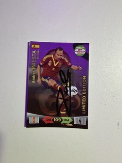 andres iniesta Autogramm Spanien Signiert Topps/Panini