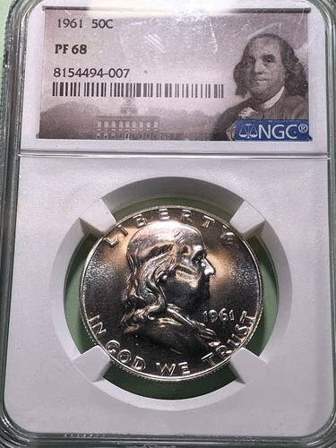 1961 Proof Franklin Half Dollar - NGC PF68