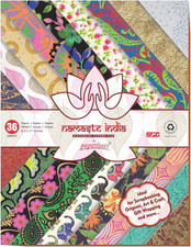 Namaste India Collection Handmade Scrapbook Papers 8.5X11" Pad, 36 Sheets.