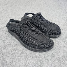 KEEN Uneek Sandals Adults UK 7 Black Woven Cord Strappy Walking Summer Beach