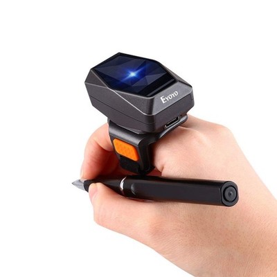 Eyoyo 2D Finger Ring Barcode Scanner, Mini Wearable 3-in-1 USB Wired & 2.4G W...