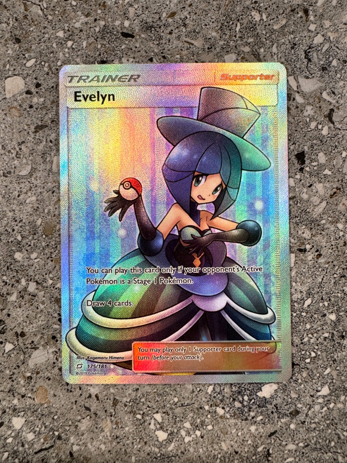 Pokemon TCG Cards Evelyn 175/181 Team Up Full Art Ultra Rare Holo NM