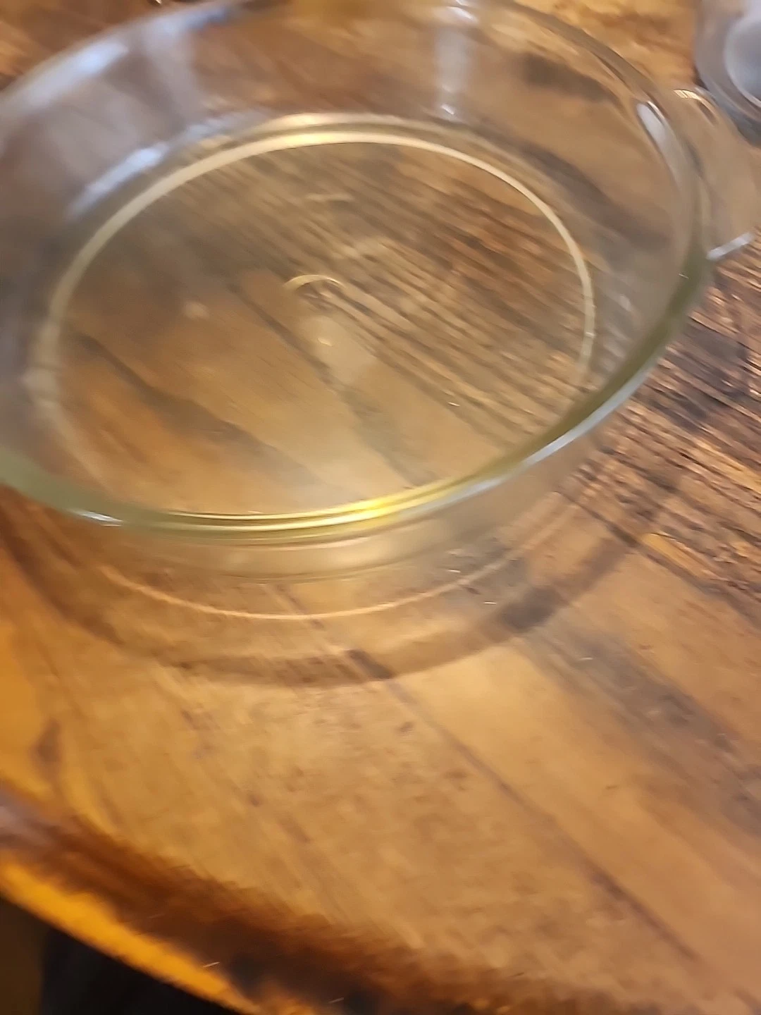 Vintage Pyrex 221 Round 8.5 " Clear Layer Cake Pie Pan Deep Ovenware Glass USA