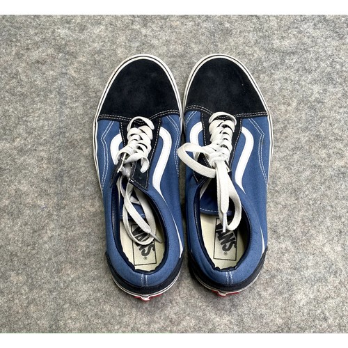 Vans Shoes Mens 10.5 Blue and Black Casual Low Top Adult 507698 Old Skool - Picture 6 of 7