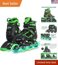Adjustable Inline Skates for Kids Boys Girls Youth Beginner with Light up Whe...