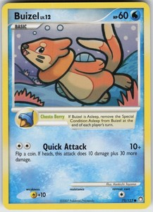 Pokemon TCG Buizel 75/123 Mysterious Treasures Common card Normal