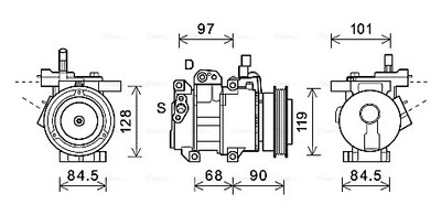 AVA QUALITY COOLING KAAK261 Kompressor, Klimaanlage für KIA