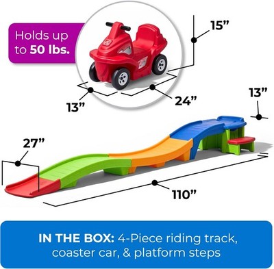 Step2 Up & Down Roller Coaster & Faster Track Expansion Pack Ride