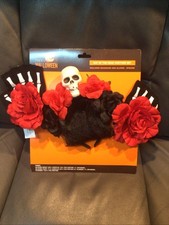 Day Of the dead costume includes headband With Veil And gloves