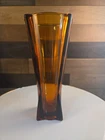 Vintage Anchor Hocking Amber Glass Rocket Vase MID CENTURY MODERN Atomic Age