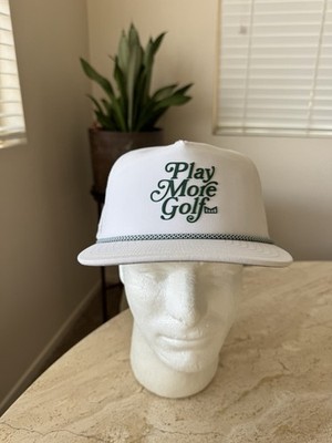 Melin Coronado Links PLAY MORE GOLF Hydro White Green Hat SZ 58 CM  