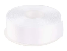 White Double Face Satin Ribbon, 1-1/2 Inch x 50 Yards, 029-White, Solid, Craft