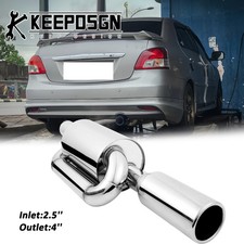 2,5'' 4'' Twin Loop Endschalldämpfer Sport Auspuff Endrohre für Toyota Yaris JDM