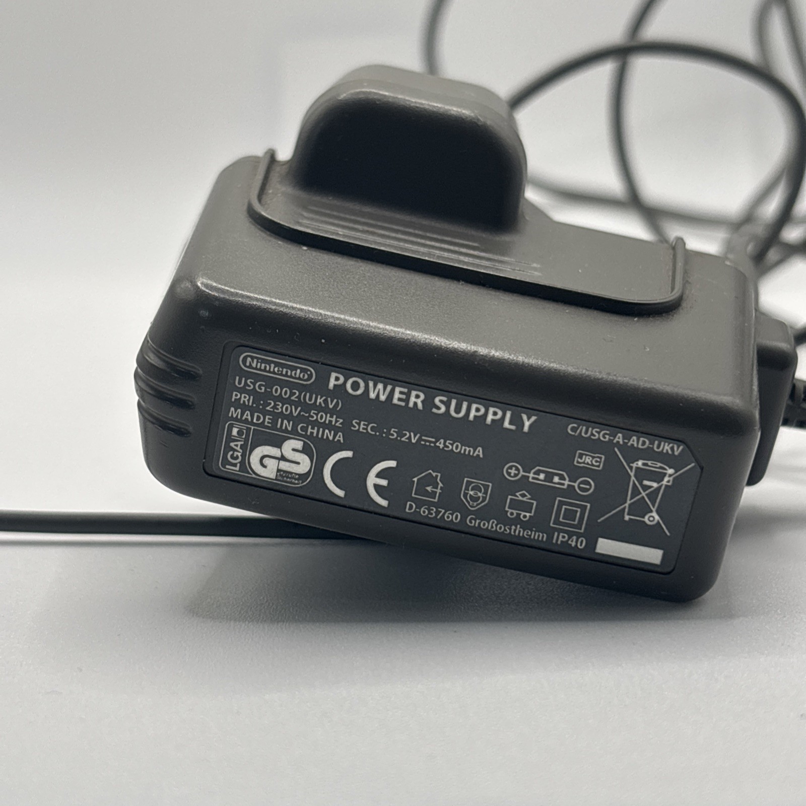 Nintendo DS Lite Charger Official Genuine Mains UK Plug Tested Power Supply PAL