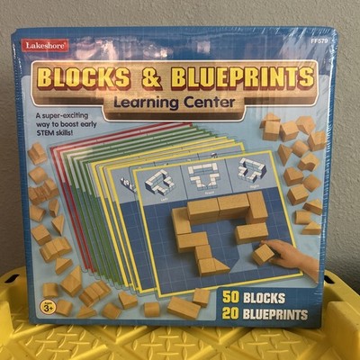 Lakeshore FF579 Blocks Blueprints Learning Center Stem Education Building Set