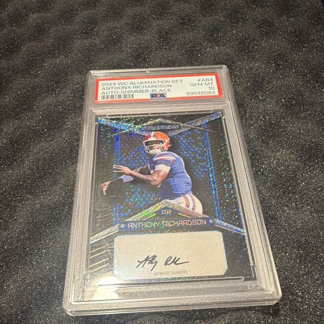 2023 Wild Card Alumination Anthony Richardson Auto-Shimmer-Black 10 PSA /15