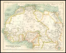 c1912 Map of NORTHERN AFRICA Chart Regions (BS51)